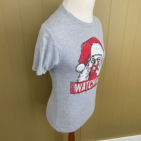 Holiday Time men S Crewneck short sleeve t-shirt w/santa face - Picture 3 of 8